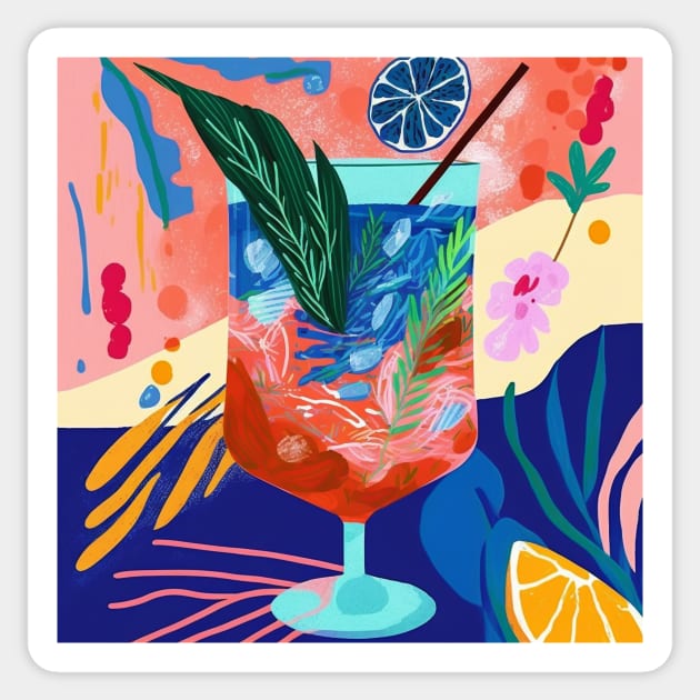 Cocktails in the breeze Sticker by RoseAesthetic